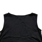 Dior Tank Top Camisole S Cotton Heart Logo Embroidery Black — view 5