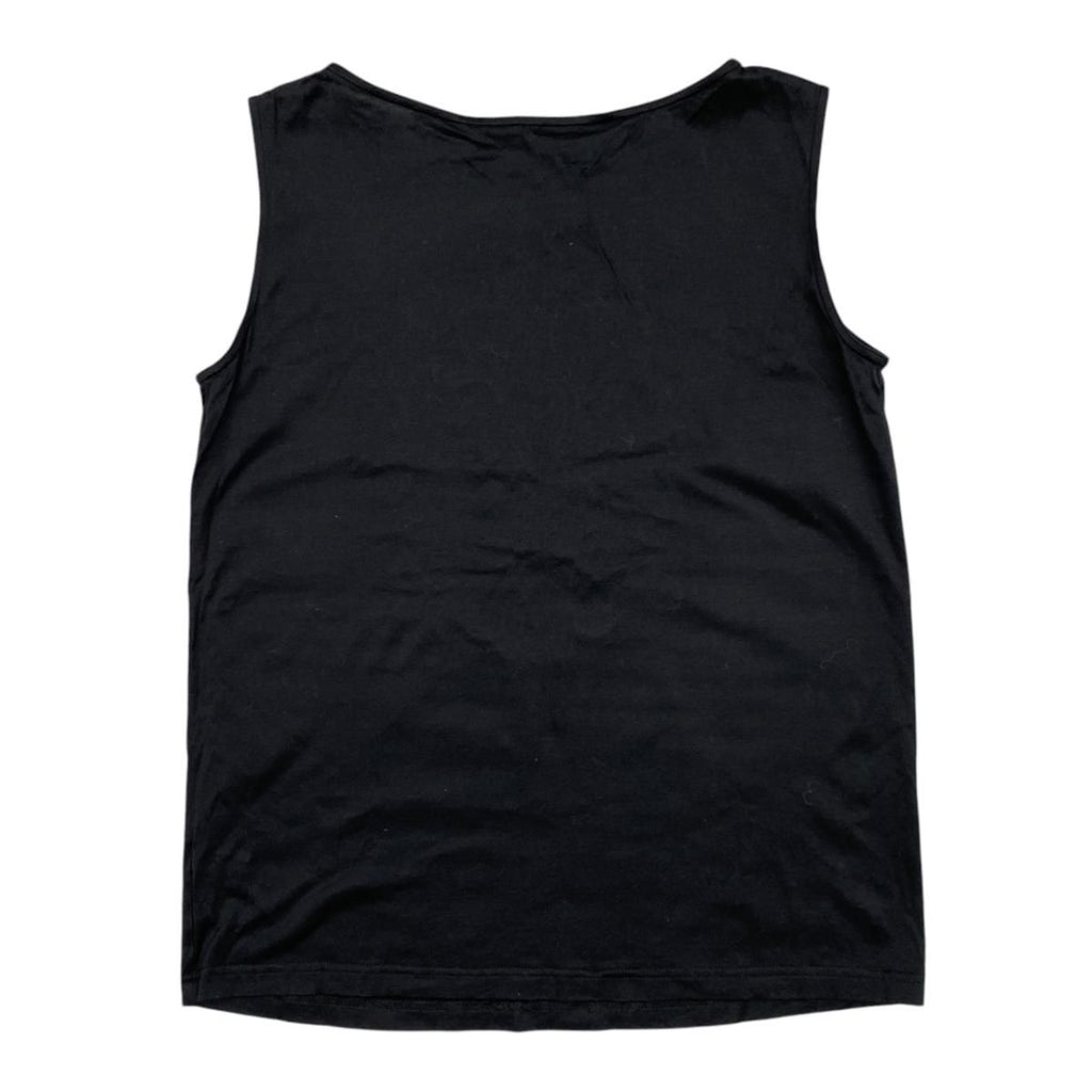 Dior Tank Top Camisole S Cotton Heart Logo Embroidery Black — view 2