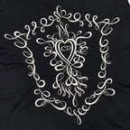 Dior Tank Top Camisole S Cotton Heart Logo Embroidery Black — view 7