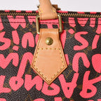 Louis Vuitton Monogram Graffiti Speedy 30 Handbag Brown Pink Gold — view 8