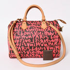 Louis Vuitton Monogram Graffiti Speedy 30 Handbag Brown Pink Gold