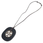 Hermes GM Buffalo Necklace Black Gray — view 2