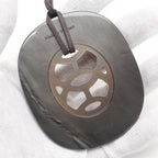 Hermes GM Buffalo Necklace Black Gray — view 3