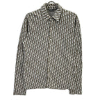 Dior 20 Brown Oblique Cotton Total Pattern Shirt