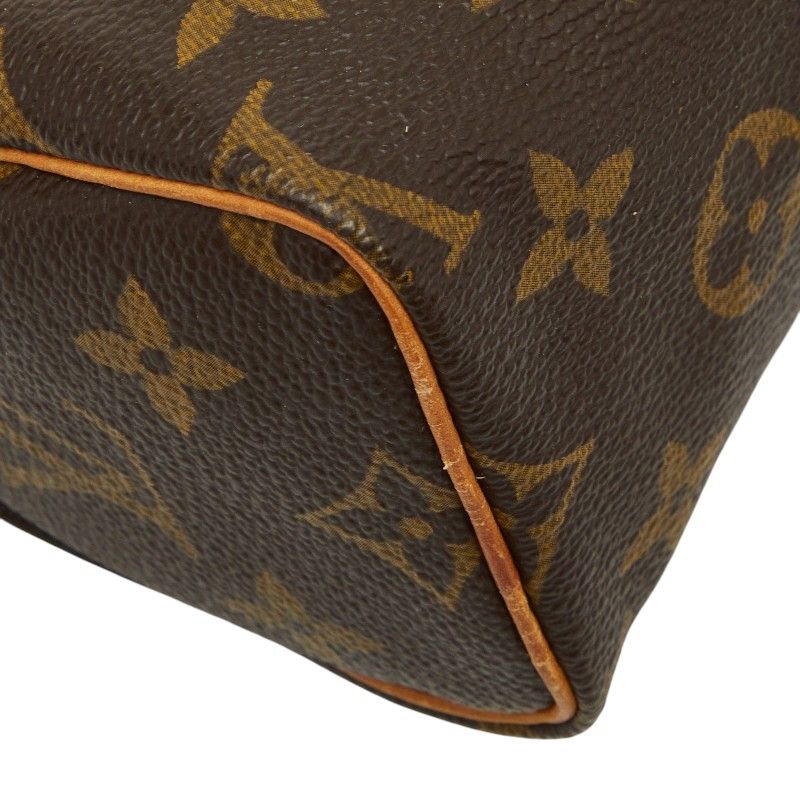 Louis Vuitton Monogram Mini Speedy 2-Way Shoulder Bag Brown Leather — view 7