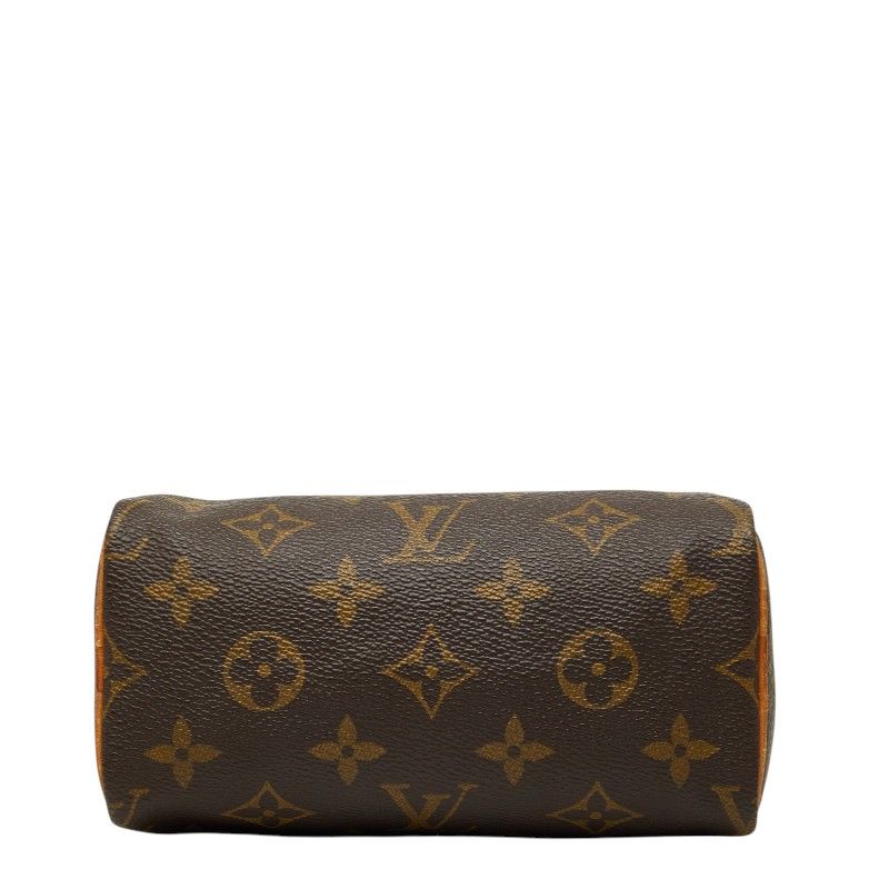 Louis Vuitton Monogram Mini Speedy 2-Way Shoulder Bag Brown Leather — view 3