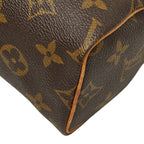 Louis Vuitton Monogram Mini Speedy 2-Way Shoulder Bag Brown Leather — view 4