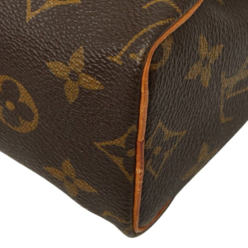 Louis Vuitton Monogram Mini Speedy 2-Way Shoulder Bag Brown Leather — view 6