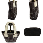 Chanel Wild Stitch Mini Tote CC Logo Black White Canvas Chocolate — view 4
