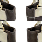Chanel Wild Stitch Mini Tote CC Logo Black White Canvas Chocolate — view 5