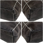 Chanel Wild Stitch Mini Tote CC Logo Black White Canvas Chocolate — view 6