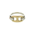 Hermes Chaine D'ancre 925 Sterling Silver 750 Gold Vintage Cursiv Ring