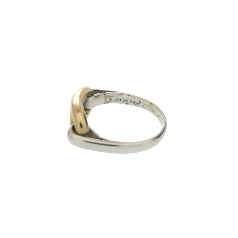Hermes Chaine D'ancre 925 Sterling Silver 750 Gold Vintage Cursiv Ring — view 3