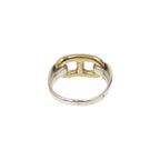 Hermes Chaine D'ancre 925 Sterling Silver 750 Gold Vintage Cursiv Ring — view 2