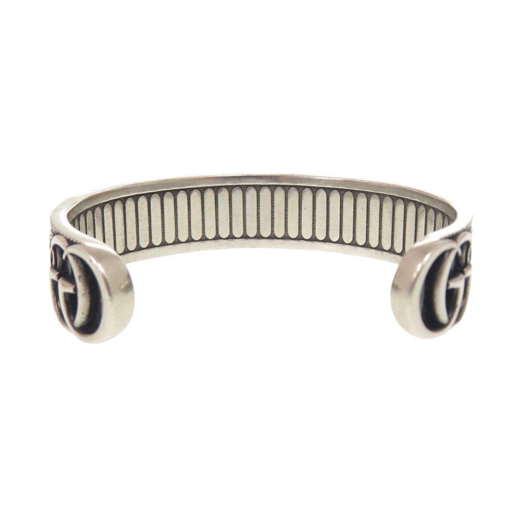 Gucci Double Leaf Motif 925 Sterling Silver Bangle Bracelet — view 2