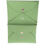Hermes Calvi Duo Veau Epsom Vert Cricket Coin Case Wallet Green — view 6