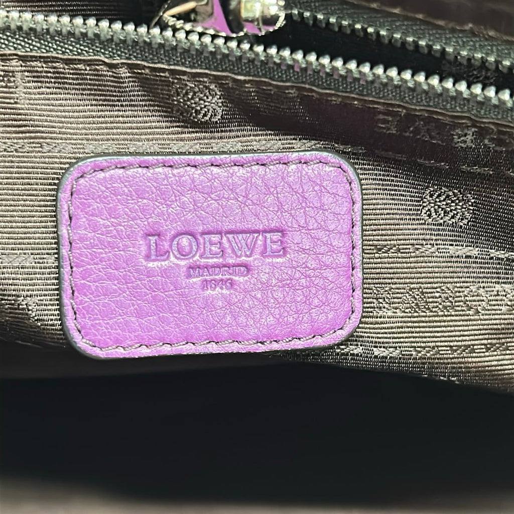 Loewe Tote Heritage Purple Leather — view 8