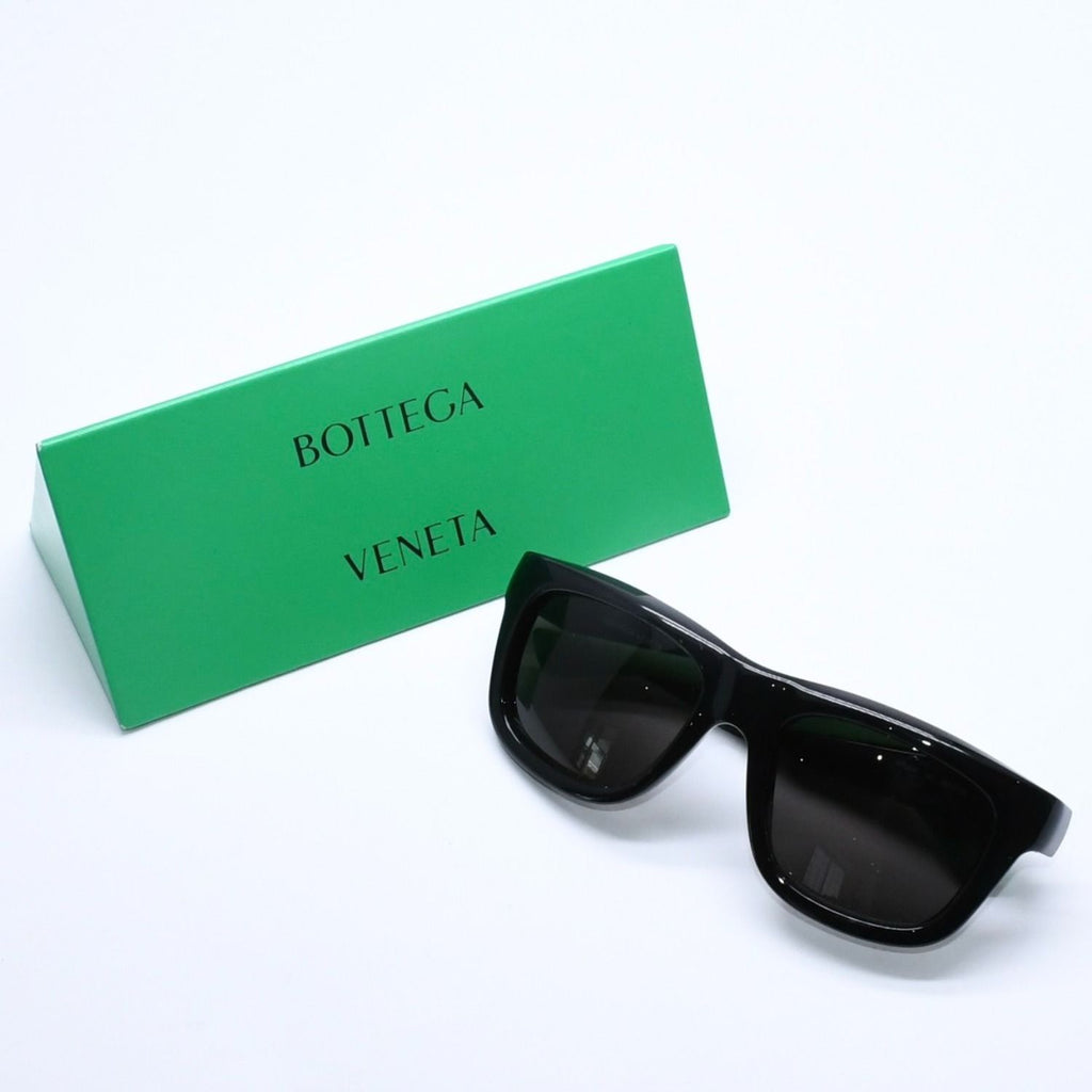 Bottega Veneta Sunglasses Made in Japan Acetate Rubber Black Green 53 Eyewear