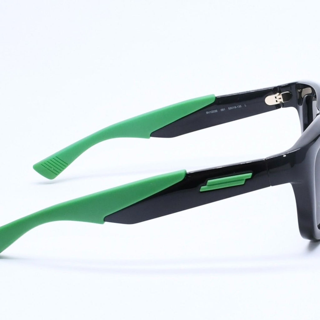 Bottega Veneta Sunglasses Made in Japan Acetate Rubber Black Green 53 Eyewear — view 5