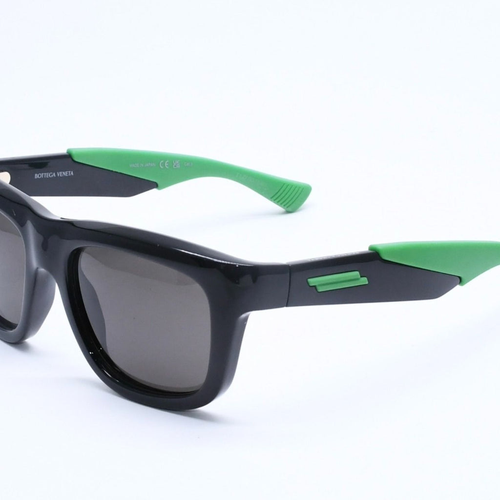 Bottega Veneta Sunglasses Made in Japan Acetate Rubber Black Green 53 Eyewear — view 3