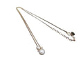 Dior Necklace Gold Metal Faux Pearl Rhinestone
