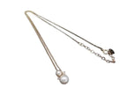Dior Necklace Gold Metal Faux Pearl Rhinestone