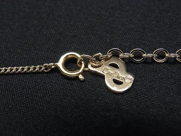 Dior Necklace Gold Metal Faux Pearl Rhinestone — view 3