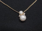Dior Necklace Gold Metal Faux Pearl Rhinestone — view 2