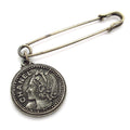 Chanel Brooch Silver Coin