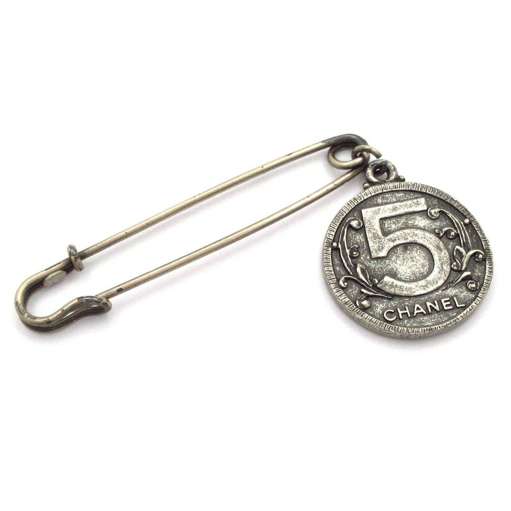 Chanel Brooch Silver Coin — view 2