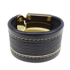 Louis Vuitton Bracelet Suhali Leather Sellul Noir Black Big Presence — view 3
