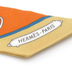 Hermes Scarf Twilly Scarves Orange — view 7