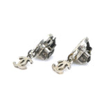Chanel Earrings Medallion Silver — view 3