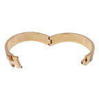 Hermes Bangle Click Metal Brown Glaze Pink Gold Adult Bracelet — view 5