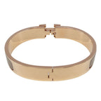 Hermes Bangle Click Metal Brown Glaze Pink Gold Adult Bracelet — view 4