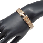 Hermes Bangle Click Metal Brown Glaze Pink Gold Adult Bracelet — view 7