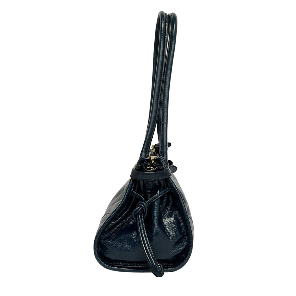 Prada Shoulder Bag Boni Dark Navy Leather — view 4