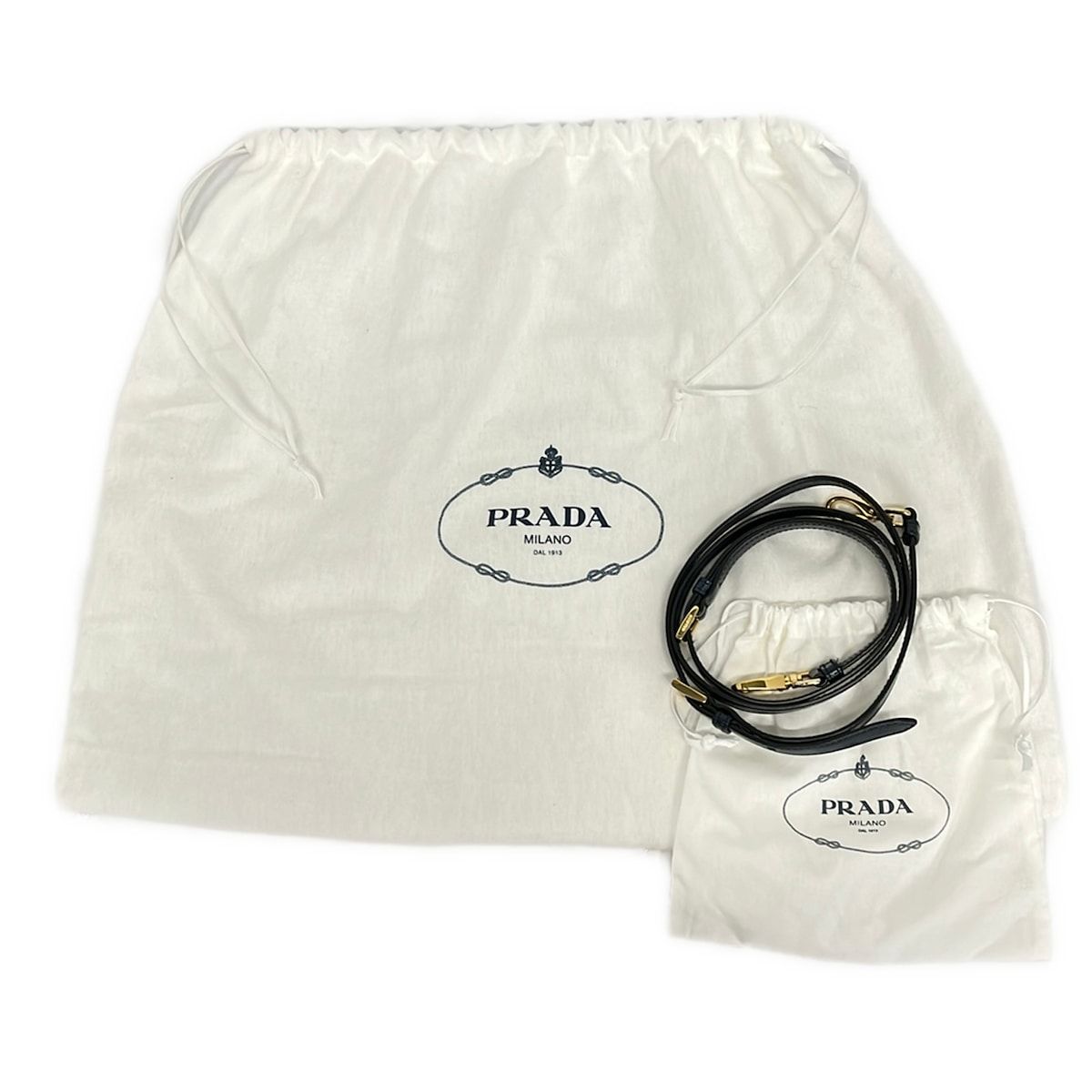 Prada Shoulder Bag Boni Dark Navy Leather — view 8
