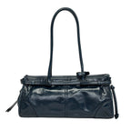 Prada Shoulder Bag Boni Dark Navy Leather — view 3
