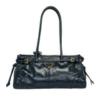 Prada Shoulder Bag Boni Dark Navy Leather