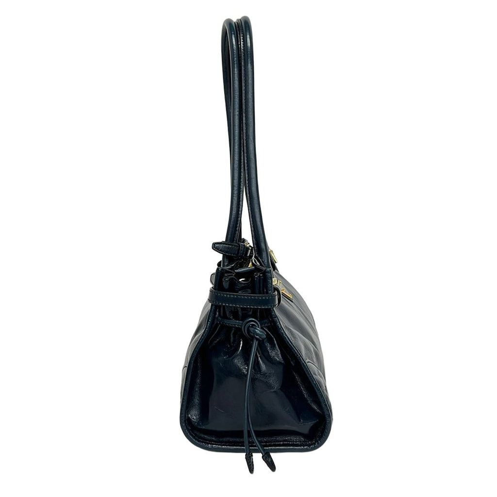 Prada Shoulder Bag Boni Dark Navy Leather — view 2