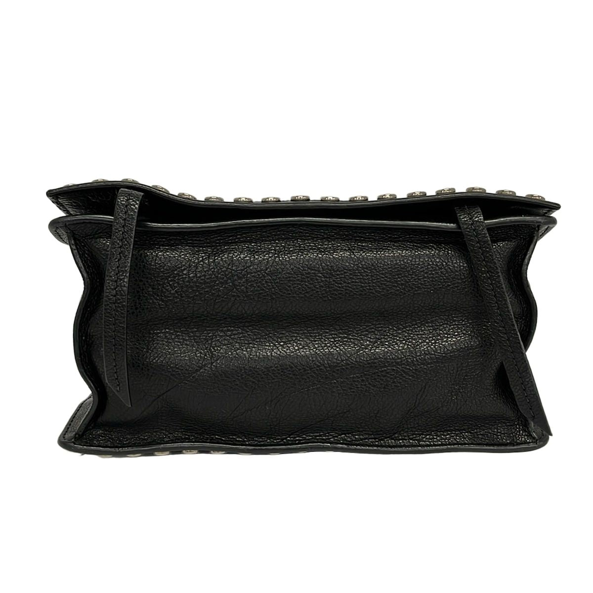 Prada Shoulder Bag Etiquette Black Studs Leather — view 5