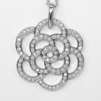 Chanel Camellia White Gold Diamond Necklace — view 5