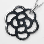 Chanel Camellia White Gold Diamond Necklace — view 4
