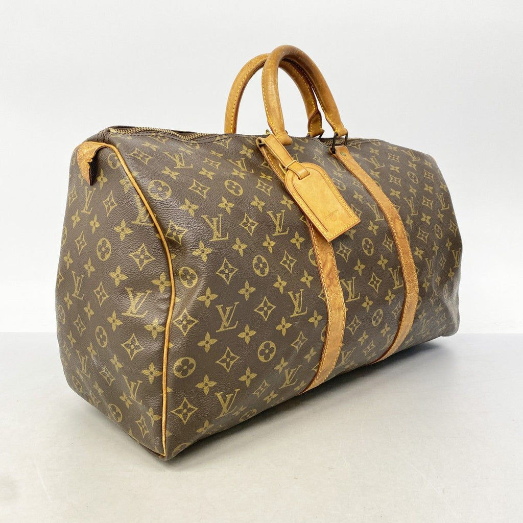 Louis Vuitton Boston Bag Monogram Keepall 50 Brown — view 2