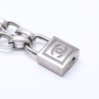 Chanel Necklace Silver Chain CC Logo Metal — view 5