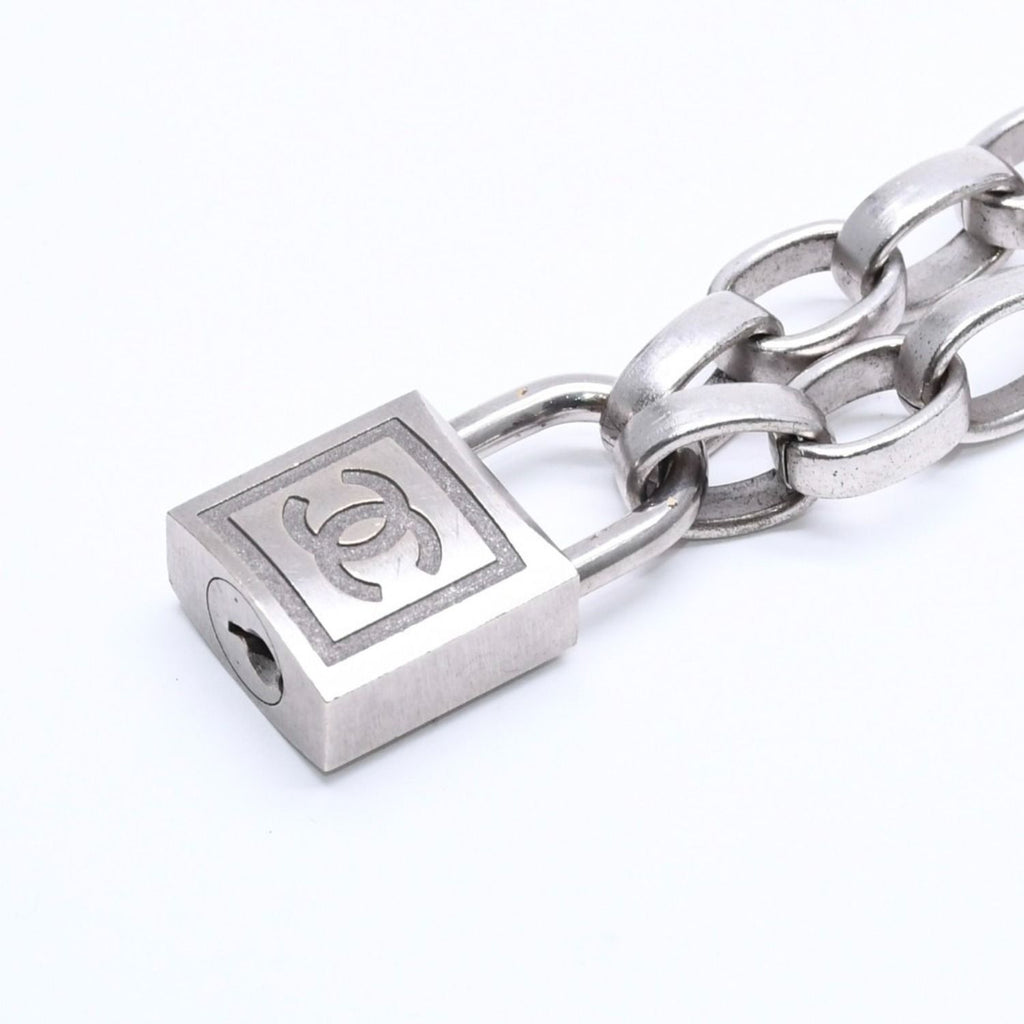 Chanel Necklace Silver Chain CC Logo Metal — view 4
