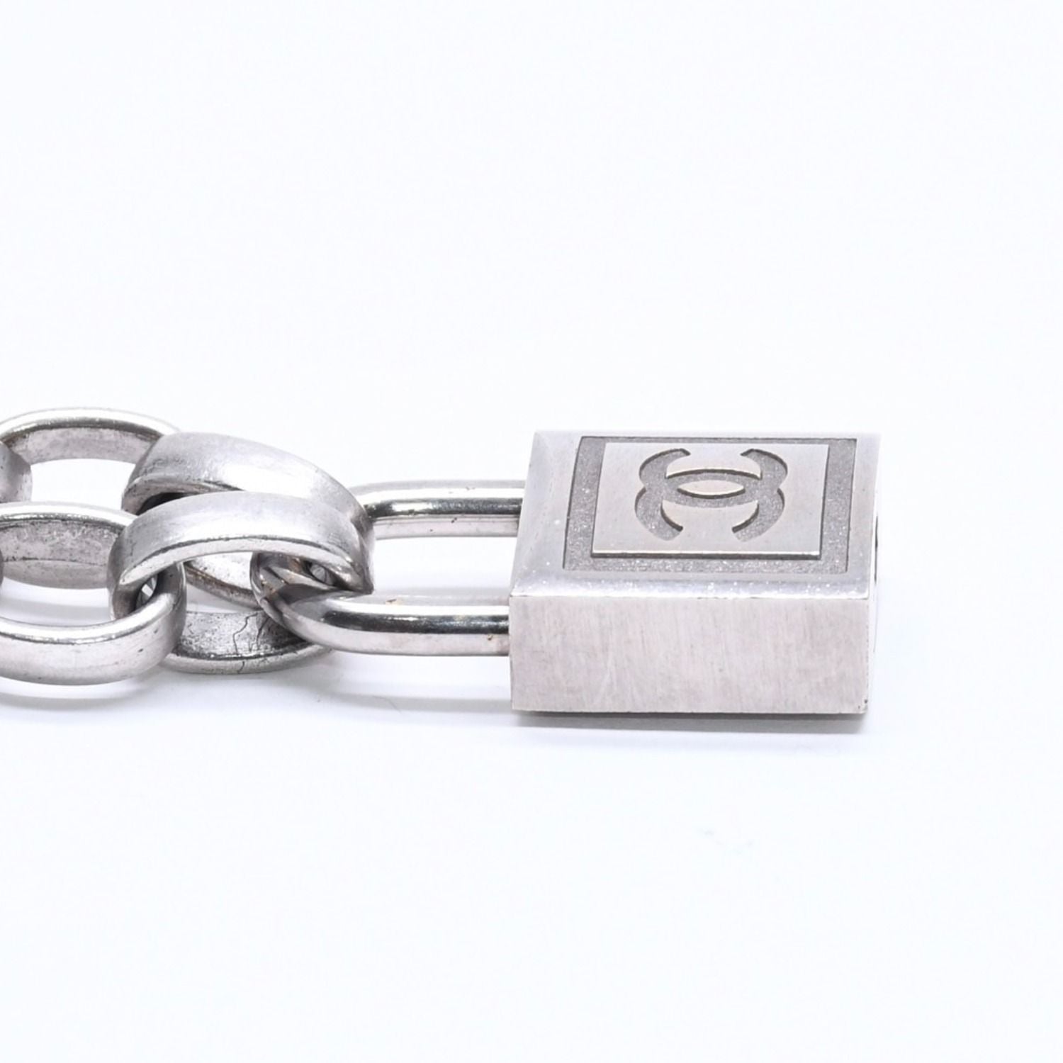 Chanel Necklace Silver Chain CC Logo Metal — view 6