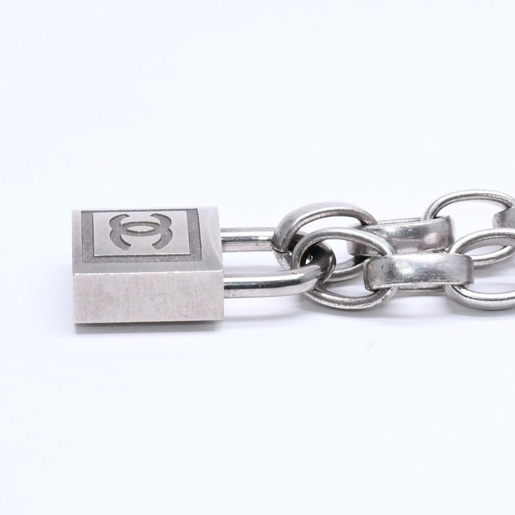 Chanel Necklace Silver Chain CC Logo Metal — view 7