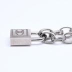 Chanel Necklace Silver Chain CC Logo Metal — view 7